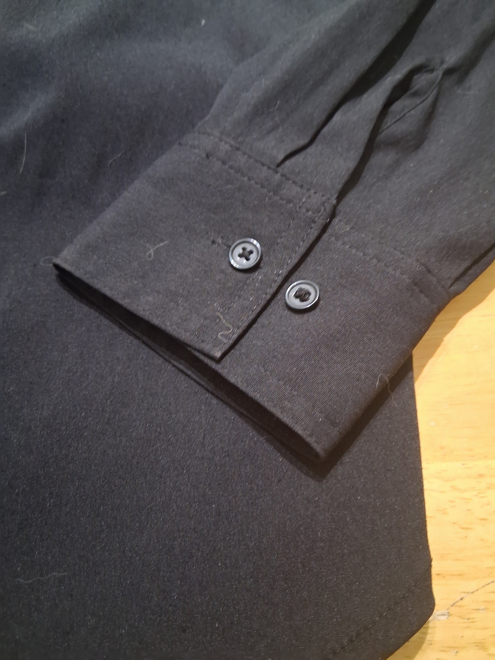 Time and Tru Black Button-Down Shirt - Picture 3 of 4